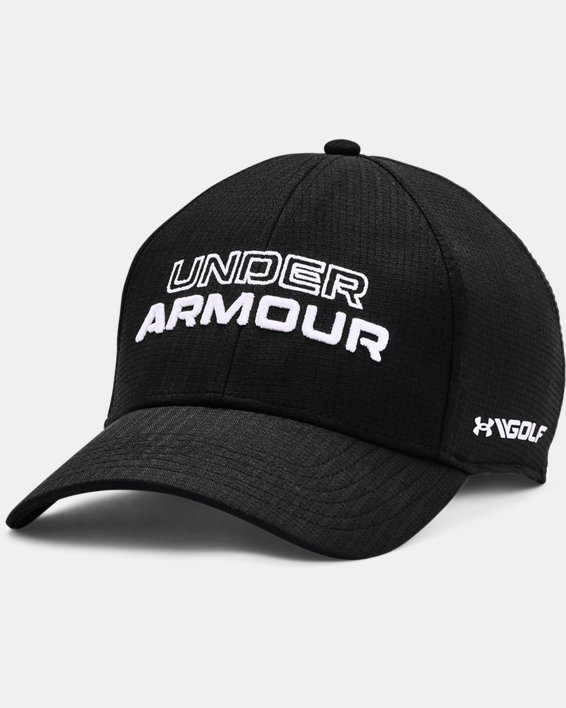 Men's UA Jordan Spieth Golf Hat, Black, pdpMainDesktop image number 0